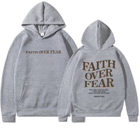 New Hoodie Faith Fear Men's And Women's Printed Sweatshirt