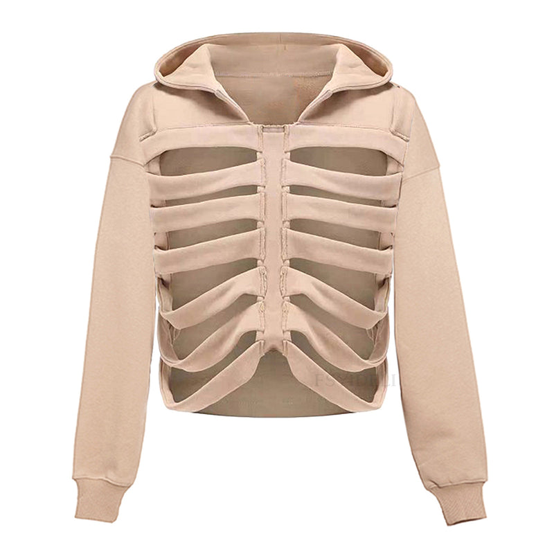 Trendy Skull Series Top Idle Style Hooded Long Sleeve Sweater