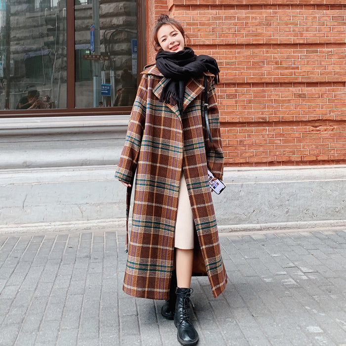 Goddess Fan Atmosphere Long Woolen Jacket Trendy