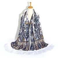 Printed Tassel Long Scarf Travel Ethnic Style Shawl