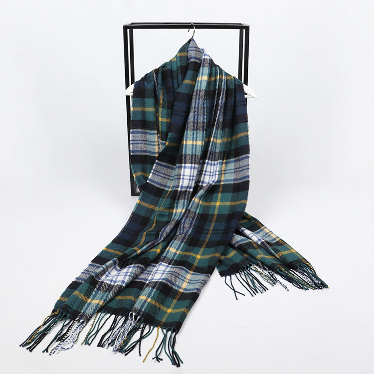 15-color Checkered Towel Imitation Cashmere Wool Blanket For Women