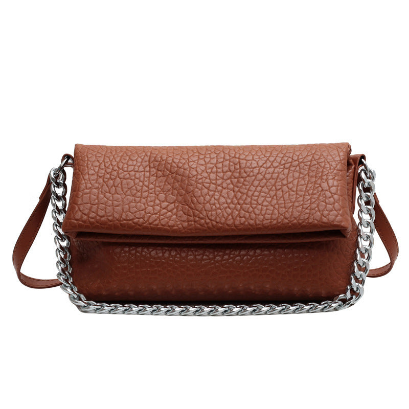 Chain Bag Female Texture One Shoulder Soft-faced Envelope