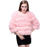 New Fur Coat Women's Fox Fur Cropped Slim Fit