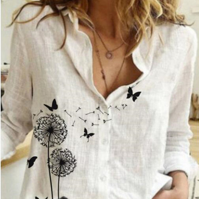 Dandelion Lady Tencel Printed Shirt