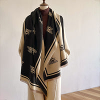 Bee Print Scarf Fashionable Outerwear Shawl