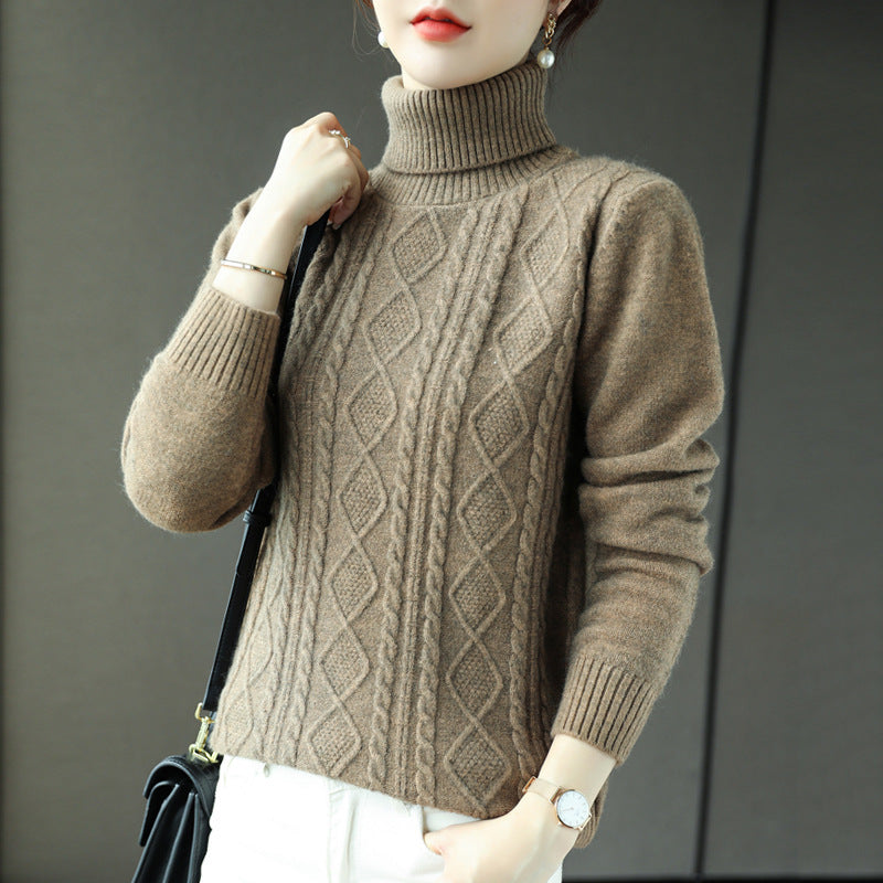 Turtleneck Cashmere Sweater Women's Wear Autumn And Winter Thick Warm Casual Top