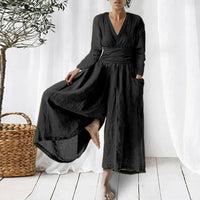 Casual Loose Long Sleeve Jumpsuit Women