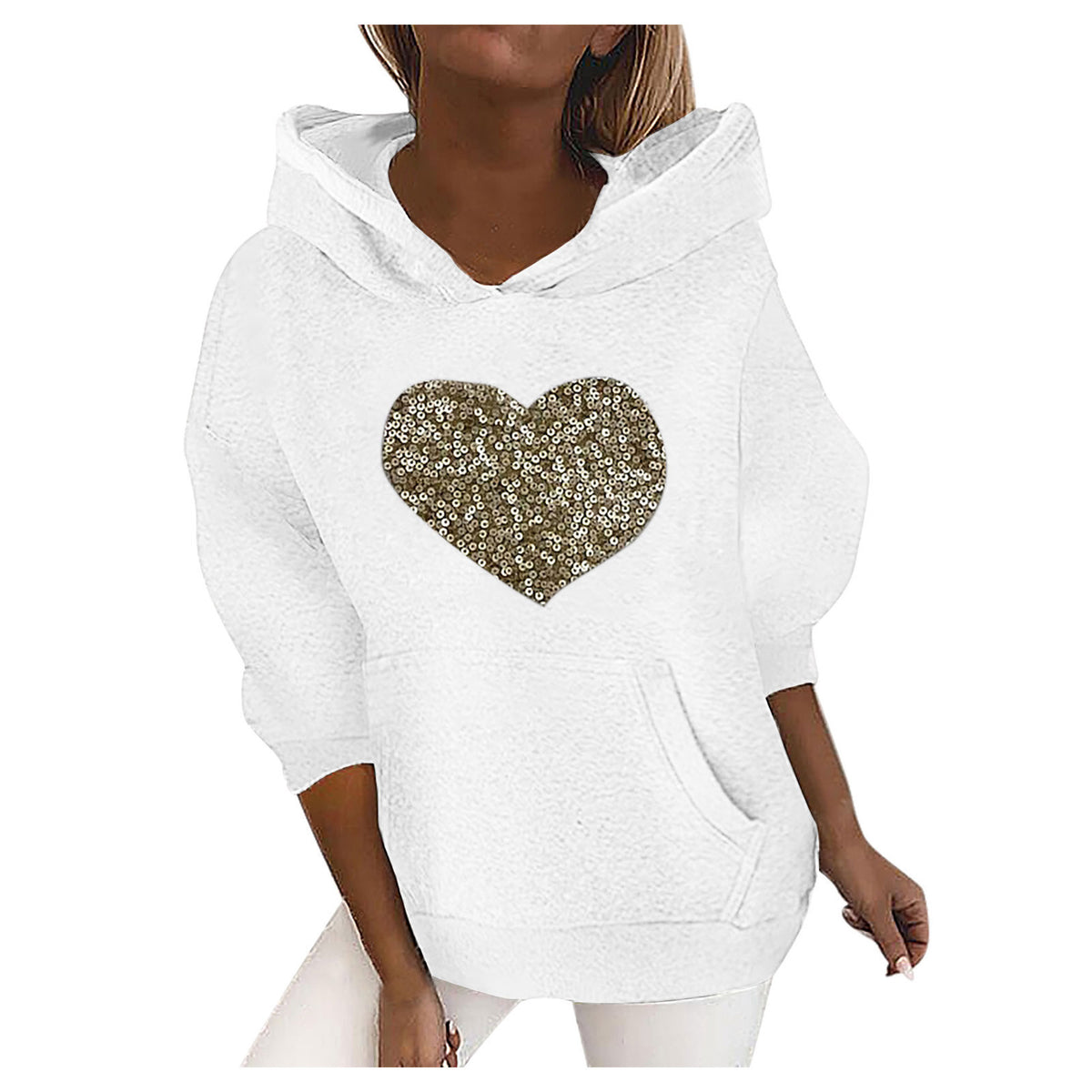 Loving Sequins Round Neck Sweater