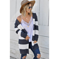 Mid-color Hooded Mid-length Cardigan Jacket