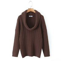 Regular Off-neck Design Loose-fitting Casual Pullover Long-sleeved Shirt