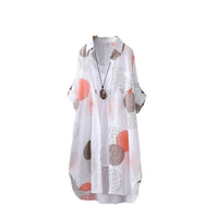 Women's Long-sleeved Printed Chiffon Sunscreen Shirt