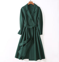 Water Ripple Double-faced Cashmere Bathrobe Trench Coat