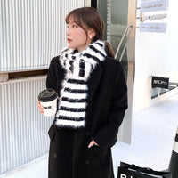 Striped Scarf For Women Thickened Cold Proof