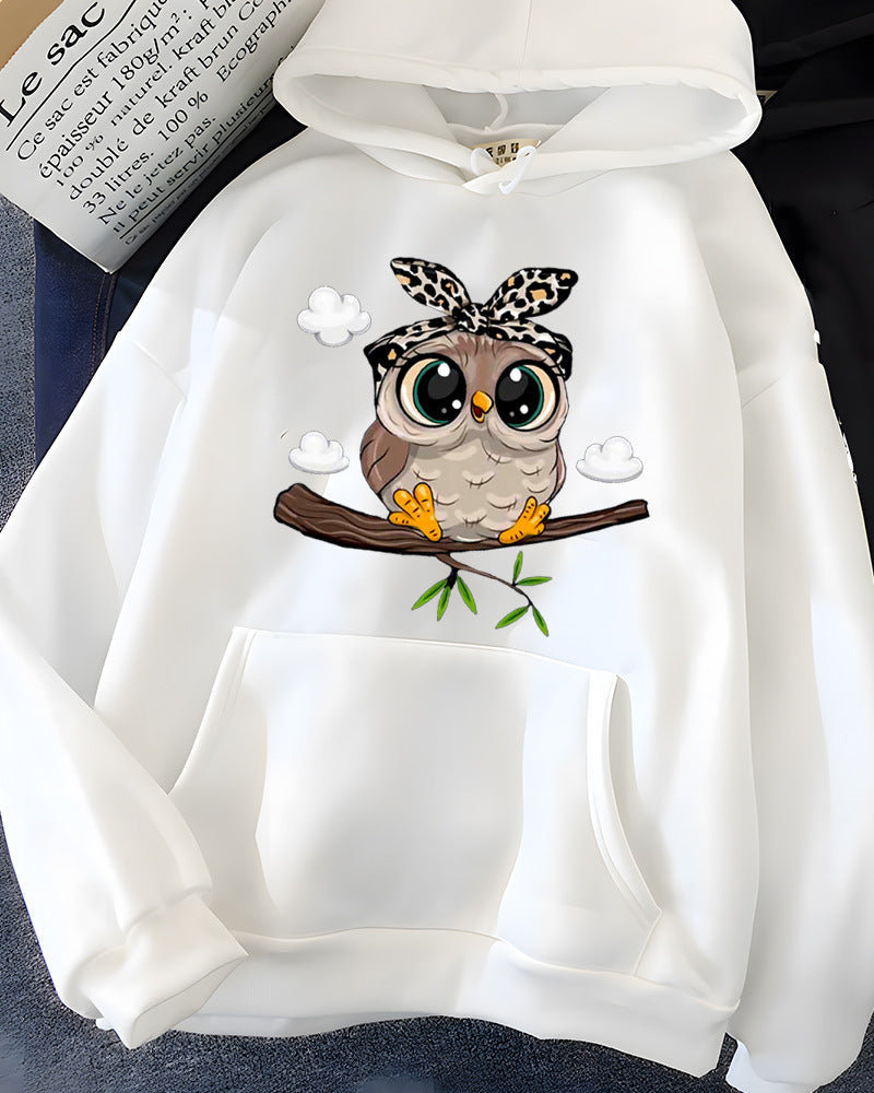 Fashion Women Cute Cartoon Hooded Sweatshirt