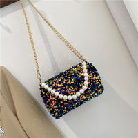 Summer Women's Fashionable Sequined Chain Shoulder Bag