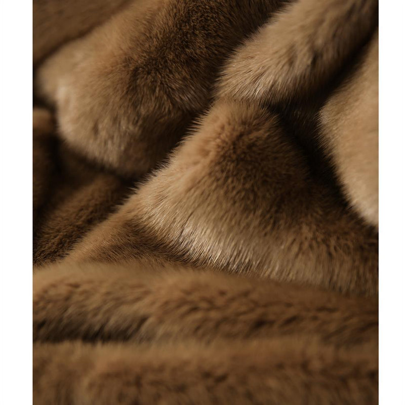 Women's Leisure Simple Mink Fur Coat