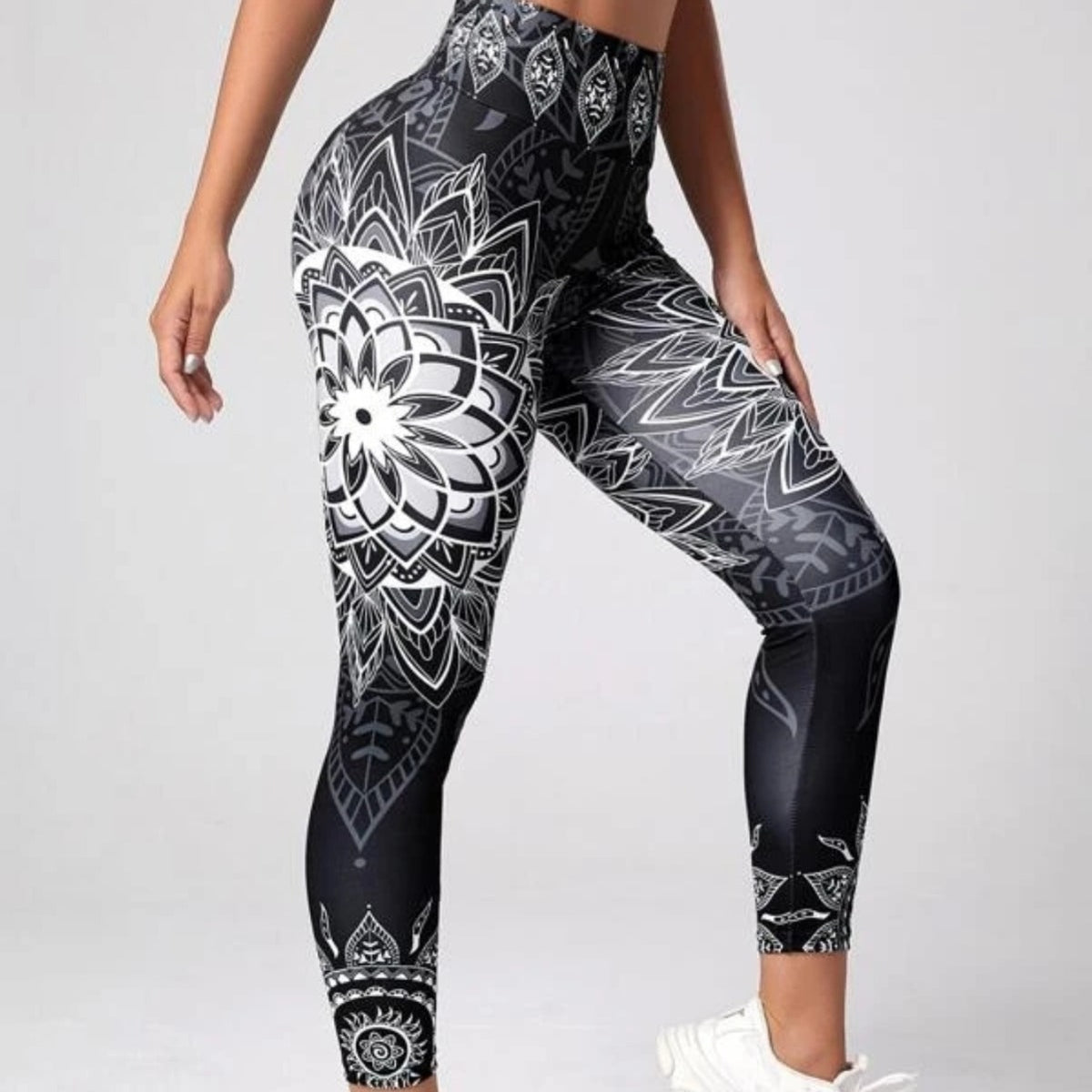 Ink Printing Yoga Trousers Fashion Slim Women's Skinny Pants