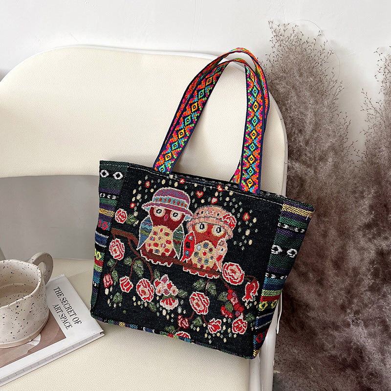 Ethnic Embroidery Handbag Literary Simplicity