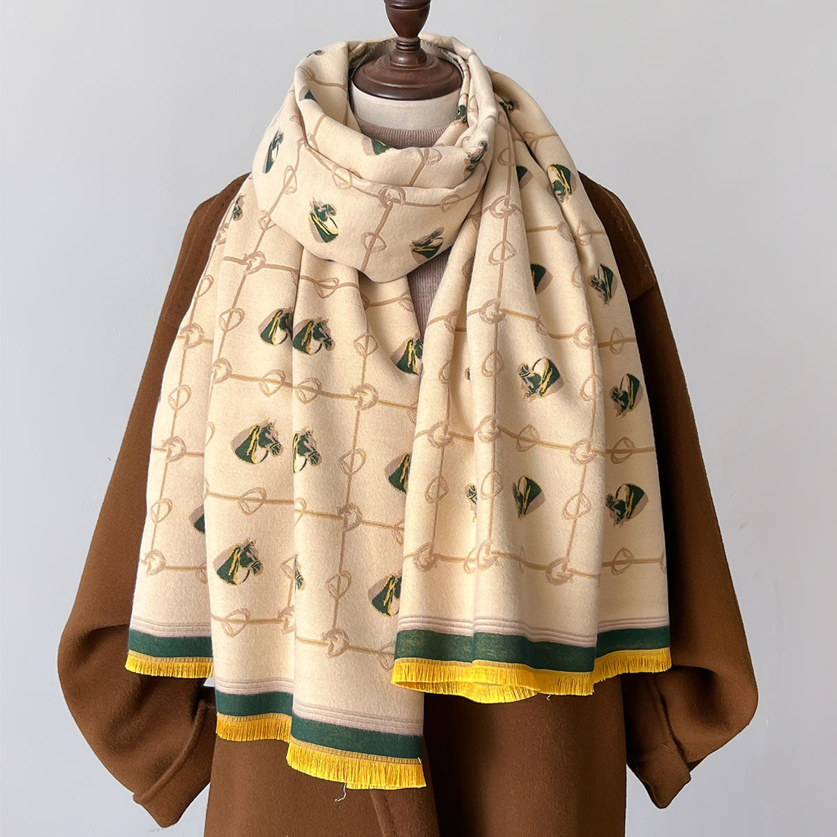 Thick Cashmere-like Fashion Mid-length Warm Scarf