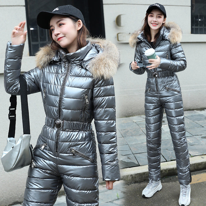 Women's Waist Slimming Two-piece Cotton-padded Jacket