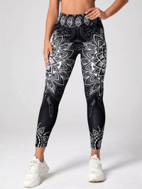 Ink Printing Yoga Trousers Fashion Slim Women's Skinny Pants