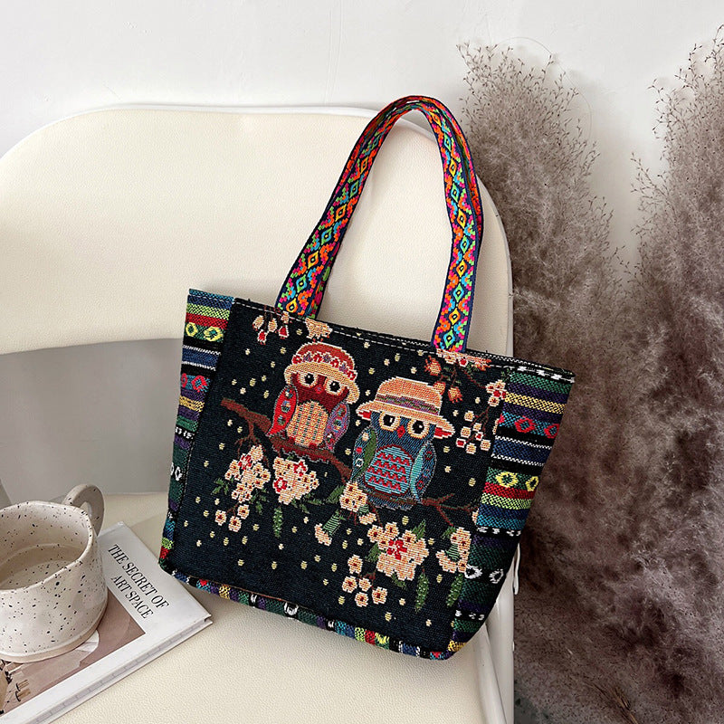 Ethnic Embroidery Handbag Literary Simplicity