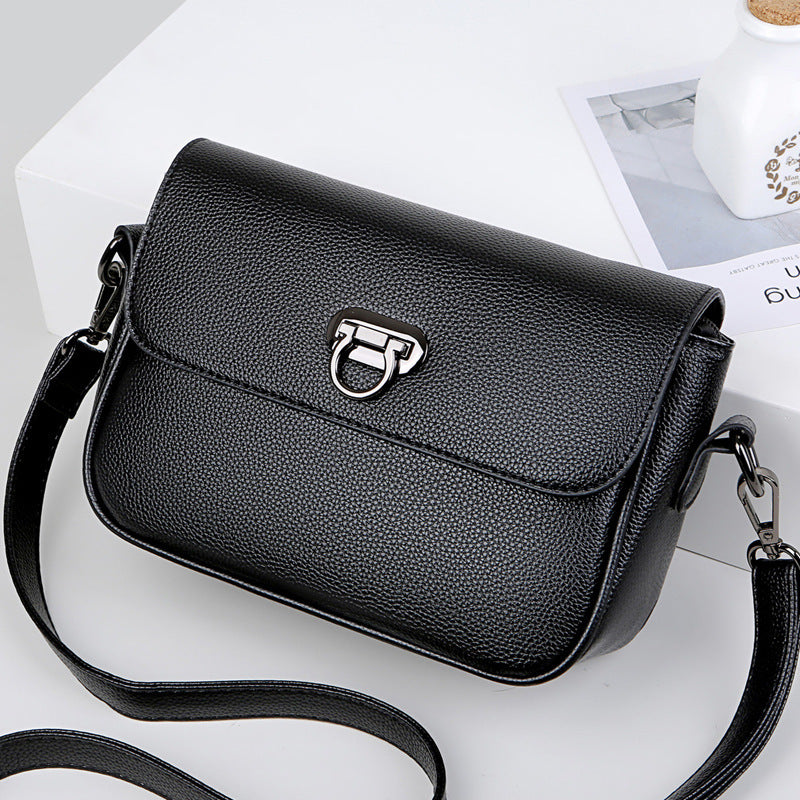 Fashion Leather Messenger Shoulder Small Square Bag