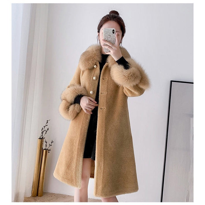 Women's Casual Sheep Shearing Coat Mid-length