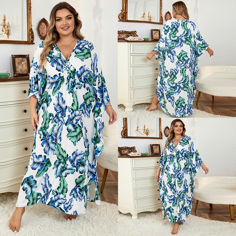 Loose Plus Size Robe Vacation Beach Coat