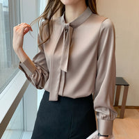 Fashion Ribbon Top Temperament Solid Color