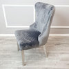 Chelsea Dining Chair ALL COLOURS with Lion Knocker & Buttoned Back