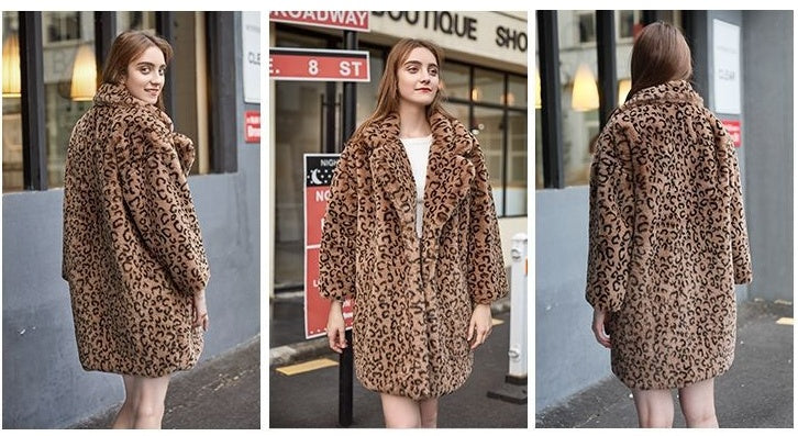 Ladies Loose Mink Fleece Thick Coat Coat