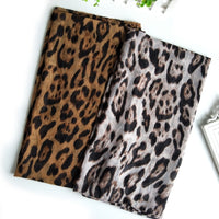 Printed Scarf Leopard Print Voile 90cm Scarf