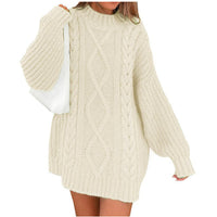 Women's Knitting Sweater Twisted Long Sleeve Loose Pullover