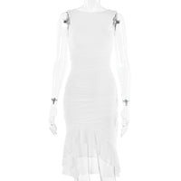 Summer Slim Skinny Sleeveless Dress For Women Fashion Party Club Dresses