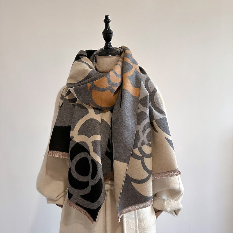 Dual-use Warm Scarf Women's Winter Cloak