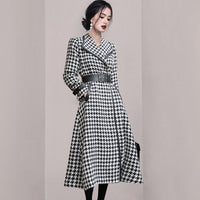 Western Style Lapel Waist Waist Fashionable Long Coat