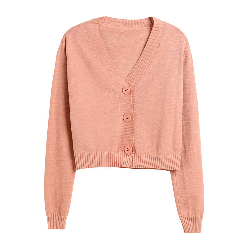 Women's New Style Knitted Sweater Cardigan V Neck Casual Sweater