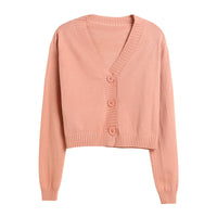 Women's New Style Knitted Sweater Cardigan V Neck Casual Sweater