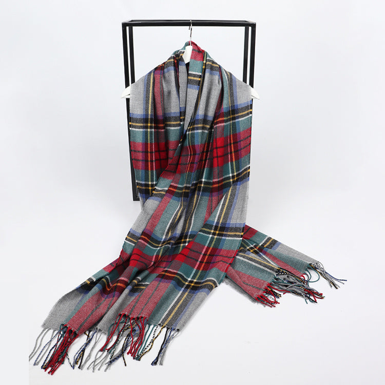 15-color Checkered Towel Imitation Cashmere Wool Blanket For Women