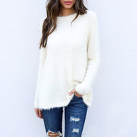 Women's Fashion Solid Color Long Sleeve Loose