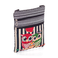 Ethnic Style Double Zipper Owl Jacquard Shoulder Messenger Bag Women's Ultra-light Cross-border Messenger Bag In Stock Wholesale