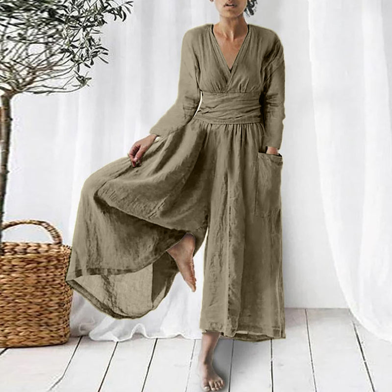 Casual Loose Long Sleeve Jumpsuit Women