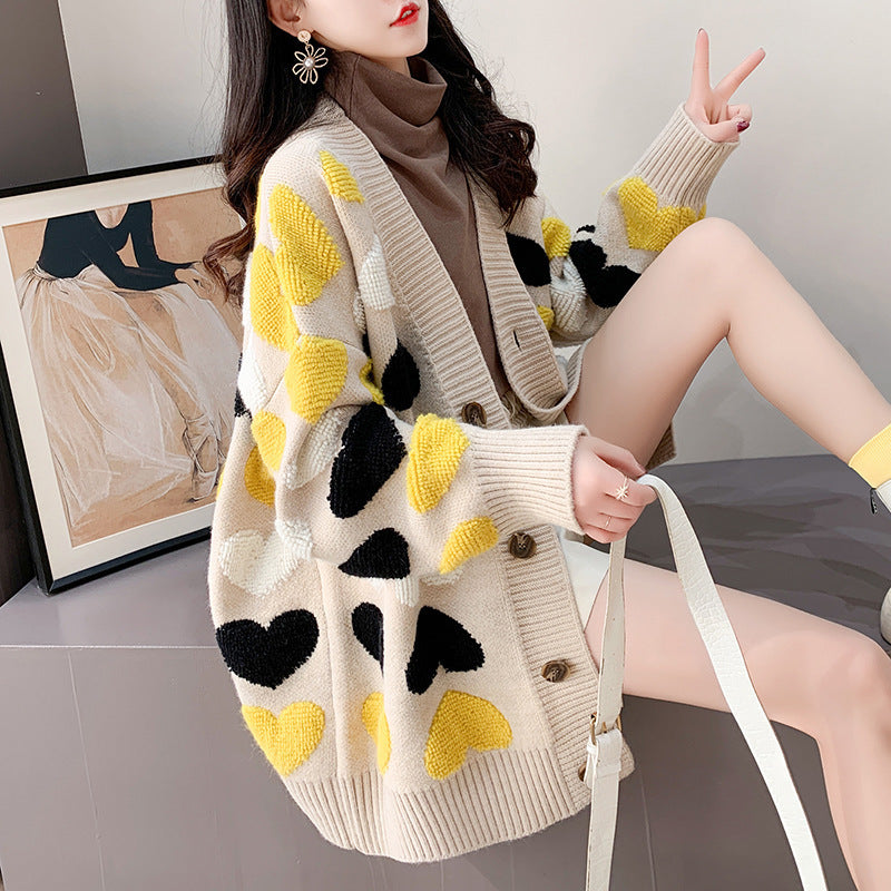 Autumn And Winter Thick Fashion Long Sweater Cardigan