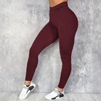 Waist Letter Printed Leggings Hip Lifting Stretch