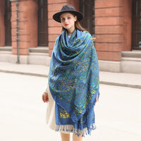 Women's Long Woolen Scarf For Autumn And Winter