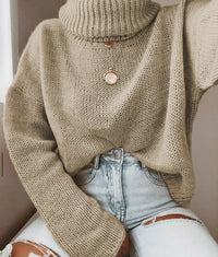 Knitwear Seahorse Hair Pullover Turtleneck Long-sleeved Sweater