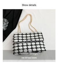 Women's Autumn Fashion Check Pattern Shoulder Bag