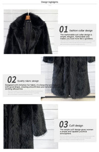 Autumn And Winter Women's Suit Collar Coat Artificial Environmental Fur