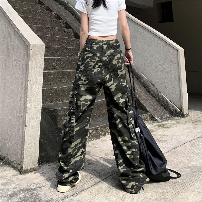 Retro Hip Hop Camouflage Slacks